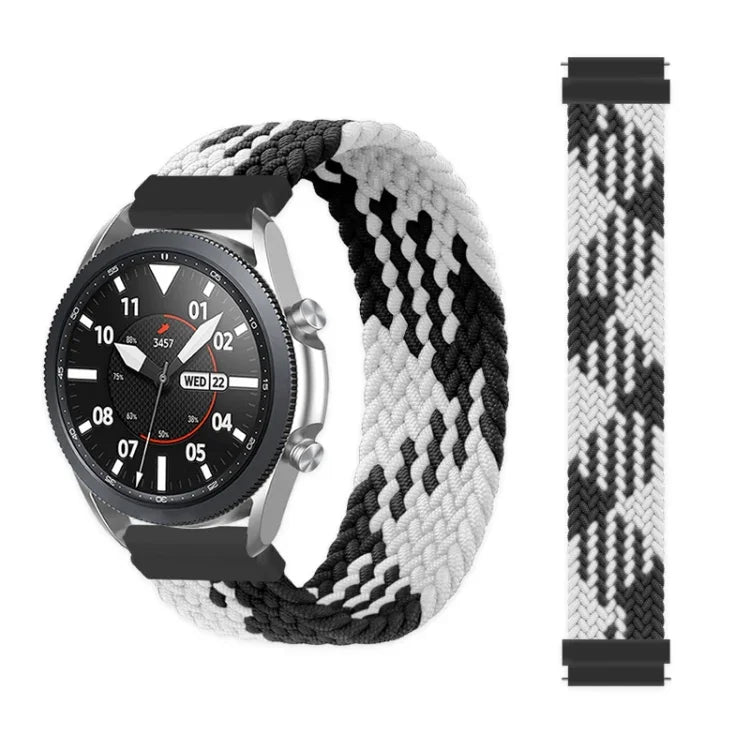 สำหรับ Samsung Galaxy Watch Active / Active2 40 มม. / Active2 44 มม. สายรัดเปลี่ยนไนลอนถักยืดหยุ่น ปรับขนาดได้ ความยาว 165 มม.