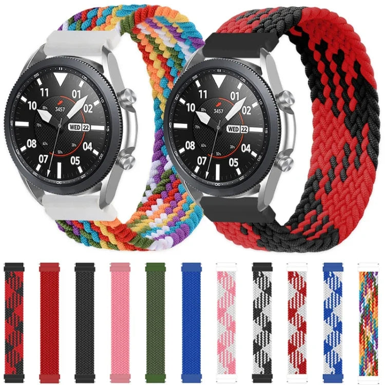 สำหรับ Samsung Galaxy Watch Active / Active2 40 มม. / Active2 44 มม. สายรัดเปลี่ยนไนลอนถักยืดหยุ่น ปรับขนาดได้ ความยาว 165 มม.