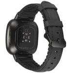 Leather + Silicone Replacement Strap Watchband, For Fitbit Versa 3