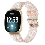 Glitter Powder Silicone Replacement Strap Watchband, For Fitbit Versa 3