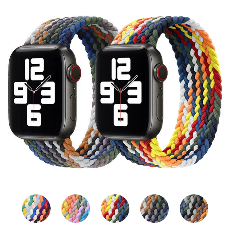 สายรัดนาฬิกาไนลอนถักหัวโลหะ ขนาด: L 155 มม. สำหรับ Apple Watch Series 6 & SE & 5 & 4 40 มม. / 3 & 2 & 1 38 มม., L 155 มม. 40 มม. / 38 มม.