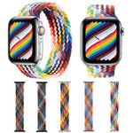 สายรัดนาฬิกาไนลอนถักหัวโลหะ ขนาด: M 155 มม. สำหรับ Apple Watch Series 6 & SE & 5 & 4 44 มม. / 3 & 2 & 1 42 มม., M 155 มม. 44 มม. / 42 มม.