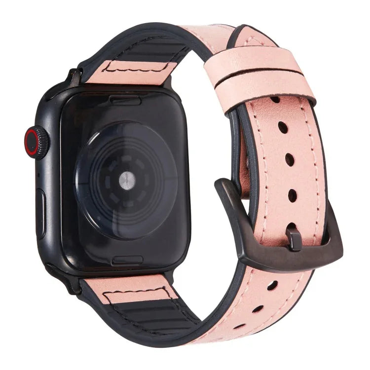 สายรัดนาฬิกาหนังลายม้าบ้า สำหรับ Apple Watch Series, 7 45mm / 6 & SE & 5 & 4 44mm / 3 & 2 & 1 42mm, 7 41mm / 6 & SE & 5 & 4 40mm / 3 & 2 & 1 38mm