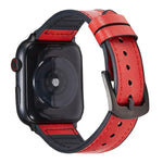 สายรัดนาฬิกาหนังลายม้าบ้า สำหรับ Apple Watch Series, 7 45mm / 6 & SE & 5 & 4 44mm / 3 & 2 & 1 42mm, 7 41mm / 6 & SE & 5 & 4 40mm / 3 & 2 & 1 38mm