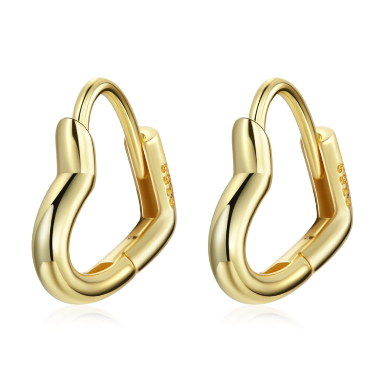 S925 Sterling Silver Heart-shaped Hollow Ear Stud Women Earrings, Heart-shaped Hollow(Gold), Heart-shaped Hollow(Silver)