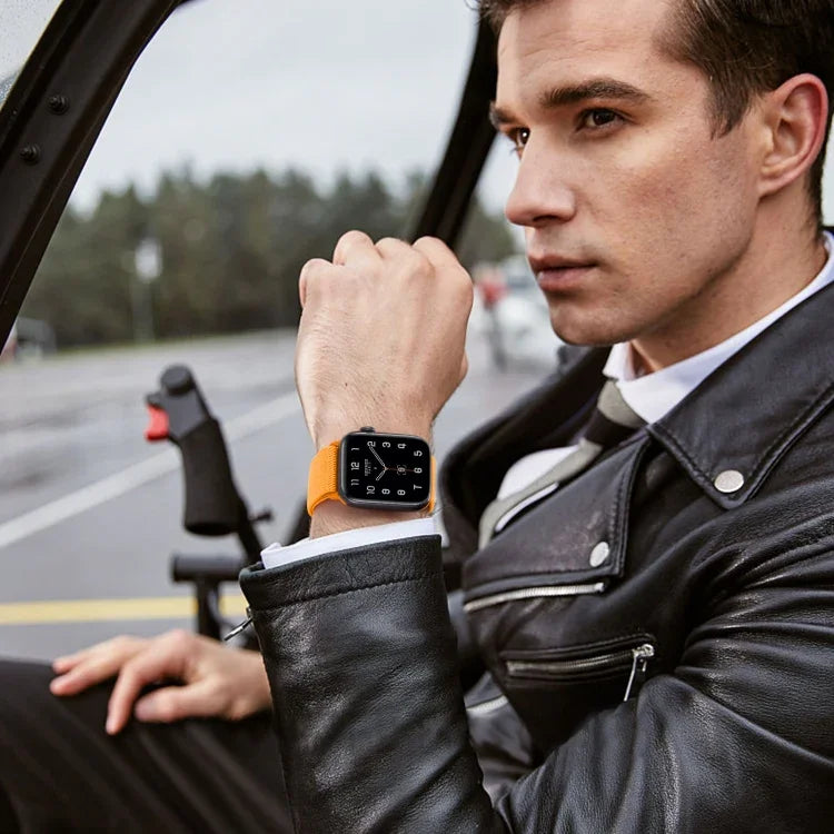 สายรัดนาฬิกาไนลอนหัวเข็มขัดรูปเลข 8 สำหรับ Apple Watch Series 9&8&7 41mm / SE 3&SE 2&6&SE&5&4 40mm / 3&2&1 38mm, สำหรับ Apple Watch Series 7 45mm / & 6 & SE & 5 & 4 44mm