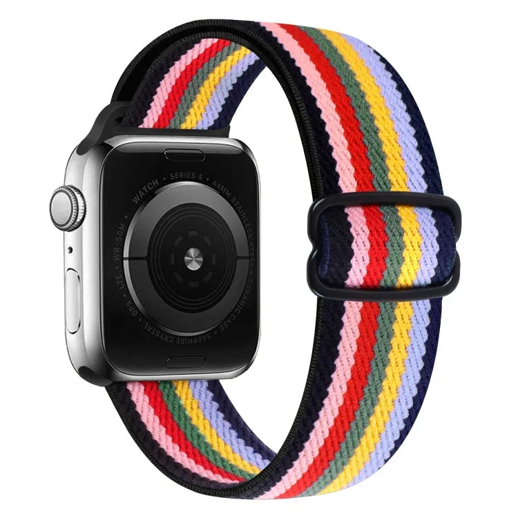 สายรัดนาฬิกาไนลอนหัวเข็มขัดรูปเลข 8 สำหรับ Apple Watch Series 9&8&7 41mm / SE 3&SE 2&6&SE&5&4 40mm / 3&2&1 38mm, สำหรับ Apple Watch Series 7 45mm / & 6 & SE & 5 & 4 44mm