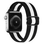 สายรัดนาฬิกาไนลอนหัวเข็มขัดรูปเลข 8 สำหรับ Apple Watch Series 9&8&7 41mm / SE 3&SE 2&6&SE&5&4 40mm / 3&2&1 38mm, สำหรับ Apple Watch Series 7 45mm / & 6 & SE & 5 & 4 44mm