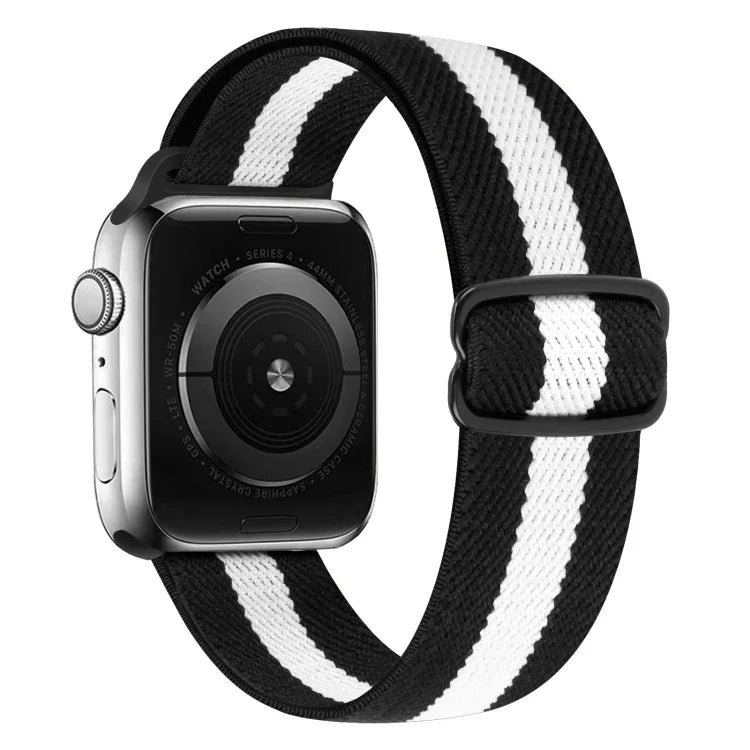 สายรัดนาฬิกาไนลอนหัวเข็มขัดรูปเลข 8 สำหรับ Apple Watch Series 9&8&7 41mm / SE 3&SE 2&6&SE&5&4 40mm / 3&2&1 38mm, สำหรับ Apple Watch Series 7 45mm / & 6 & SE & 5 & 4 44mm