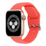 สายรัดนาฬิกาซิลิโคนถักพร้อมหัวเข็มขัด สำหรับ Apple Watch Series, 7 45mm / 6 & SE & 5 & 4 44mm / 3 & 2 & 1 42mm, 7 41mm / 6 & SE & 5 & 4 40mm / 3 & 2 & 1 38mm
