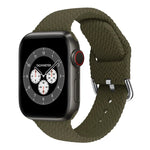 สายรัดนาฬิกาซิลิโคนถักพร้อมหัวเข็มขัด สำหรับ Apple Watch Series, 7 45mm / 6 & SE & 5 & 4 44mm / 3 & 2 & 1 42mm, 7 41mm / 6 & SE & 5 & 4 40mm / 3 & 2 & 1 38mm