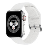 สายรัดนาฬิกาซิลิโคนถักพร้อมหัวเข็มขัด สำหรับ Apple Watch Series, 7 45mm / 6 & SE & 5 & 4 44mm / 3 & 2 & 1 42mm, 7 41mm / 6 & SE & 5 & 4 40mm / 3 & 2 & 1 38mm