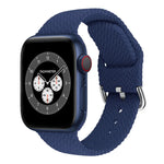 สายรัดนาฬิกาซิลิโคนถักพร้อมหัวเข็มขัด สำหรับ Apple Watch Series, 7 45mm / 6 & SE & 5 & 4 44mm / 3 & 2 & 1 42mm, 7 41mm / 6 & SE & 5 & 4 40mm / 3 & 2 & 1 38mm