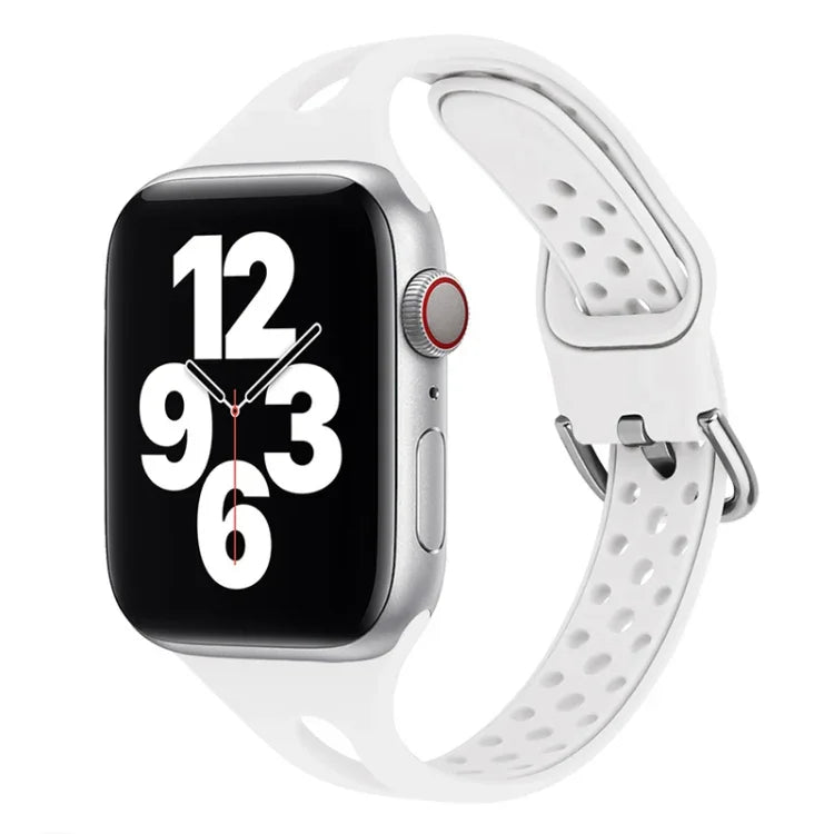 Silicone Replacement Watchbands For Apple Watch Series, 7 45mm / 6 & SE & 5 & 4 44mm / 3 & 2 & 1 42mm, 7 41mm / 6 & SE & 5 & 4 40mm / 3 & 2 & 1 38mm