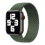 สายรัดนาฬิกาไนลอนถักหัวโลหะสีพื้น สำหรับ Apple Watch Series 6 & SE & 5 & 4 40mm / 3 & 2 & 1 38mm, L 155mm