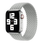 สายรัดนาฬิกาไนลอนถักหัวโลหะสีพื้น สำหรับ Apple Watch Series 6 & SE & 5 & 4 40mm / 3 & 2 & 1 38mm, L 155mm