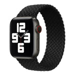 สายรัดนาฬิกาไนลอนถักหัวโลหะสีพื้น สำหรับ Apple Watch Series 6 & SE & 5 & 4 44mm / 3 & 2 & 1 42mm, L 165mm