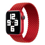 สายรัดนาฬิกาไนลอนถักหัวโลหะสีพื้น สำหรับ Apple Watch Series 6 & SE & 5 & 4 44mm / 3 & 2 & 1 42mm, L 165mm