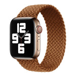 สายรัดนาฬิกาไนลอนถักหัวโลหะสีพื้น สำหรับ Apple Watch Series 6 & SE & 5 & 4 44mm / 3 & 2 & 1 42mm, L 165mm