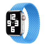 สายรัดนาฬิกาไนลอนถักหัวโลหะสีพื้น สำหรับ Apple Watch Series 6 & SE & 5 & 4 44mm / 3 & 2 & 1 42mm, L 165mm