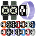 สายรัดนาฬิกาไนลอนถักหัวโลหะสีพื้น สำหรับ Apple Watch Series 6 & SE & 5 & 4 44mm / 3 & 2 & 1 42mm, L 165mm