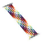 Rainbow Braided Single Loop Replacement Watchbands, Size: S 135mm For Apple Watch Series 6 & SE & 5 & 4 44mm / 3 & 2 & 1 42mm, S 135mm 44mm / 42mm