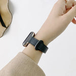 สายรัดนาฬิกาหนังแท้หัวเข็มขัดสองหมุด สำหรับ Apple Watch Series, 7 45mm / 6 & SE & 5 & 4 44mm / 3 & 2 & 1 42mm, 7 41mm / 6 & SE & 5 & 4 40mm / 3 & 2 & 1 38mm
