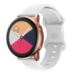 สายรัดเปลี่ยนซิลิโคนหัวเข็มขัดแบบผีเสื้อ ขนาด 20 มม. สำหรับ Samsung Galaxy Watch Active 3 41 มม., ขนาด 22 มม. สำหรับ Samsung Galaxy Watch Active 3 45 มม.