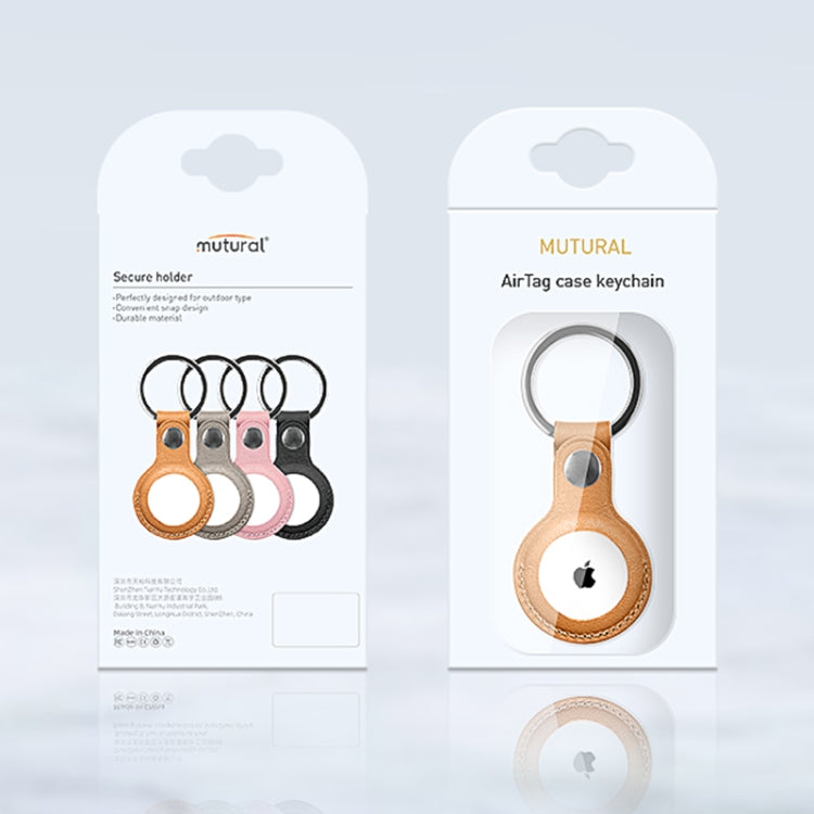 เคสหนัง PU Mutural พร้อมพวงกุญแจสำหรับ AirTag รุ่นที่ 2 / รุ่นที่ 1