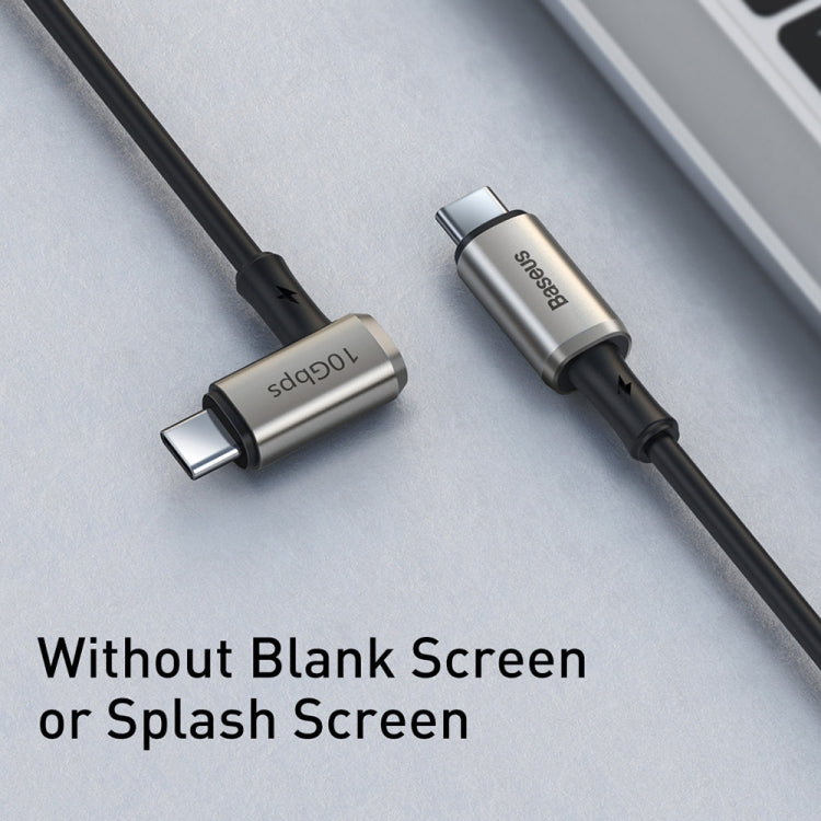 สายเคเบิล Baseus CATPN-01 100W 5A PD3.1 Gen2 USB-C / Type-C ถึง USB-C / Type-C HD สำหรับแสดงผลหน้าจอแบบ Coaxial Hammer ความยาวสาย: 1.5m