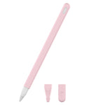 ชุดเคสซิลิโคนปากกาสไตลัสสีเรียบ 3 in 1 สำหรับ Apple Pencil 2
