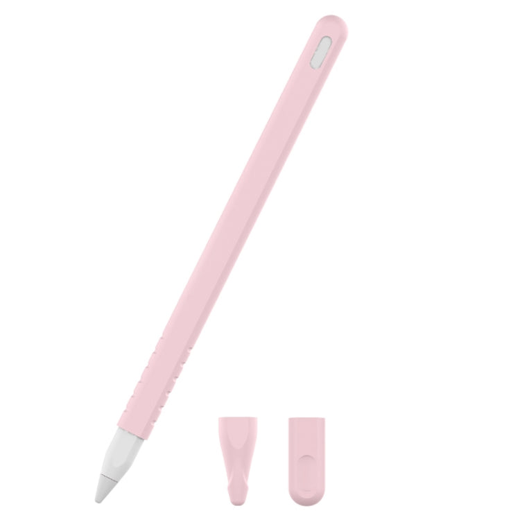 ชุดเคสซิลิโคนปากกาสไตลัสสีเรียบ 3 in 1 สำหรับ Apple Pencil 2