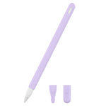 ชุดเคสซิลิโคนปากกาสไตลัสสีเรียบ 3 in 1 สำหรับ Apple Pencil 2