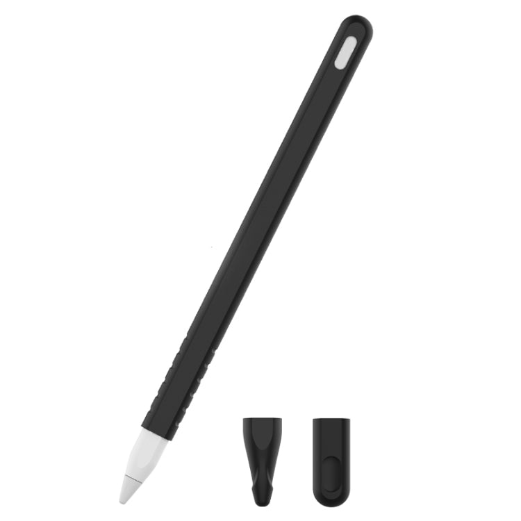 ชุดเคสซิลิโคนปากกาสไตลัสสีเรียบ 3 in 1 สำหรับ Apple Pencil 2