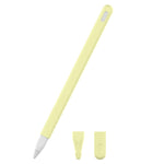 ชุดเคสซิลิโคนปากกาสไตลัสสีเรียบ 3 in 1 สำหรับ Apple Pencil 2