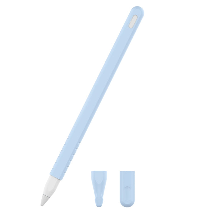 ชุดเคสซิลิโคนปากกาสไตลัสสีเรียบ 3 in 1 สำหรับ Apple Pencil 2