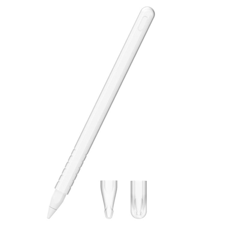 ชุดเคสซิลิโคนปากกาสไตลัสสีเรียบ 3 in 1 สำหรับ Apple Pencil 2