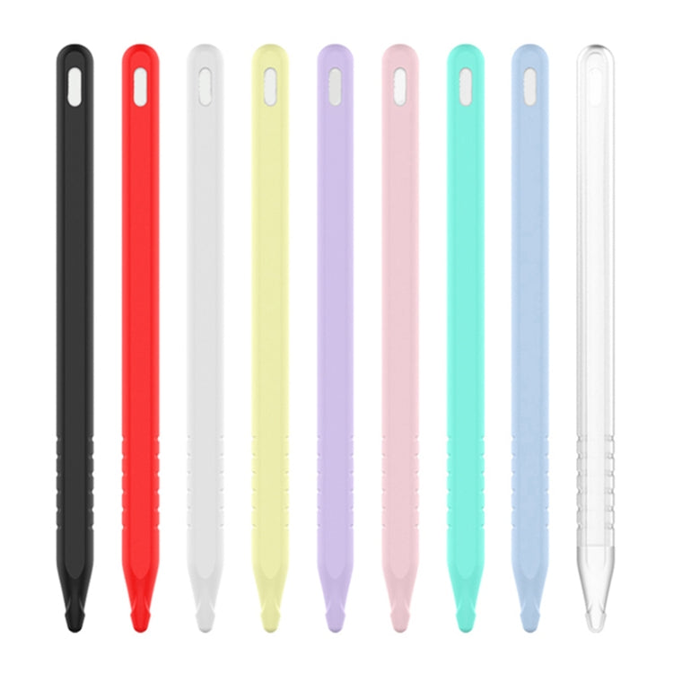 ชุดเคสซิลิโคนปากกาสไตลัสสีเรียบ 3 in 1 สำหรับ Apple Pencil 2