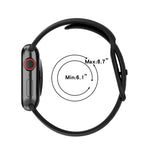 สายซิลิโคนขนาดใหญ่สำหรับ Apple Watch Series, 7 41mm / 6 & SE & 5 & 4 40mm / 3 & 2 & 1 38mm, ขนาด: ขนาดใหญ่, 7 45mm / 6 & SE & 5 & 4 44mm / 3 & 2 & 1 42mm, ขนาด: ขนาดใหญ่