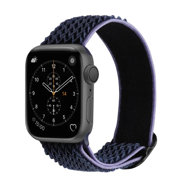 สายไนลอนลายคลื่นสำหรับเปลี่ยน Apple Watch Series, 7 45mm / 6 & SE & 5 & 4 44mm / 3 & 2 & 1 42mm, 7 41mm / 6 & SE & 5 & 4 40mm / 3 & 2 & 1 38mm