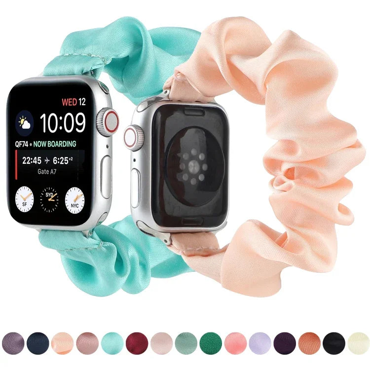 สายผูกผมผ้าพันคอสำหรับเปลี่ยน Apple Watch Series, 7 45mm / 6 & SE & 5 & 4 44mm / 3 & 2 & 1 42mm, 7 41mm / 6 & SE & 5 & 4 40mm / 3 & 2 & 1 38mm
