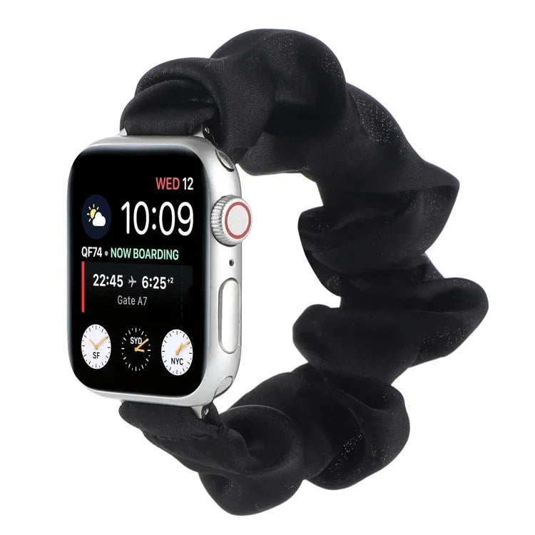 สายผูกผมผ้าพันคอสำหรับเปลี่ยน Apple Watch Series, 7 45mm / 6 & SE & 5 & 4 44mm / 3 & 2 & 1 42mm, 7 41mm / 6 & SE & 5 & 4 40mm / 3 & 2 & 1 38mm