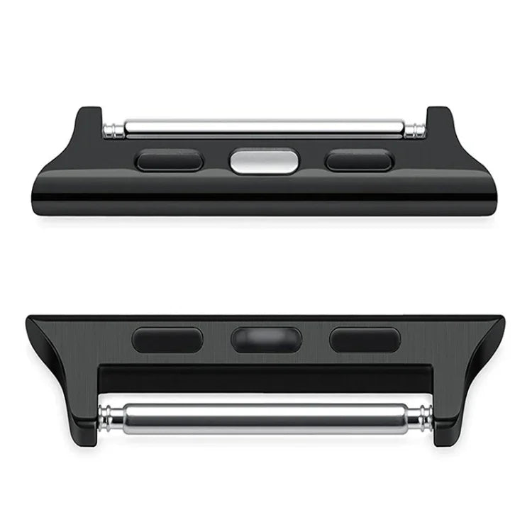 สายสแตนเลส 2 ชิ้น พร้อมตัวเชื่อมต่อหูฟังเสียงกว้าง 20mm สำหรับ Apple Watch Series 6 & SE & 5 & 4 40mm / 3 & 2 & 1 38mm, กว้าง 20mm สำหรับ Apple Watch 40mm / 38mm