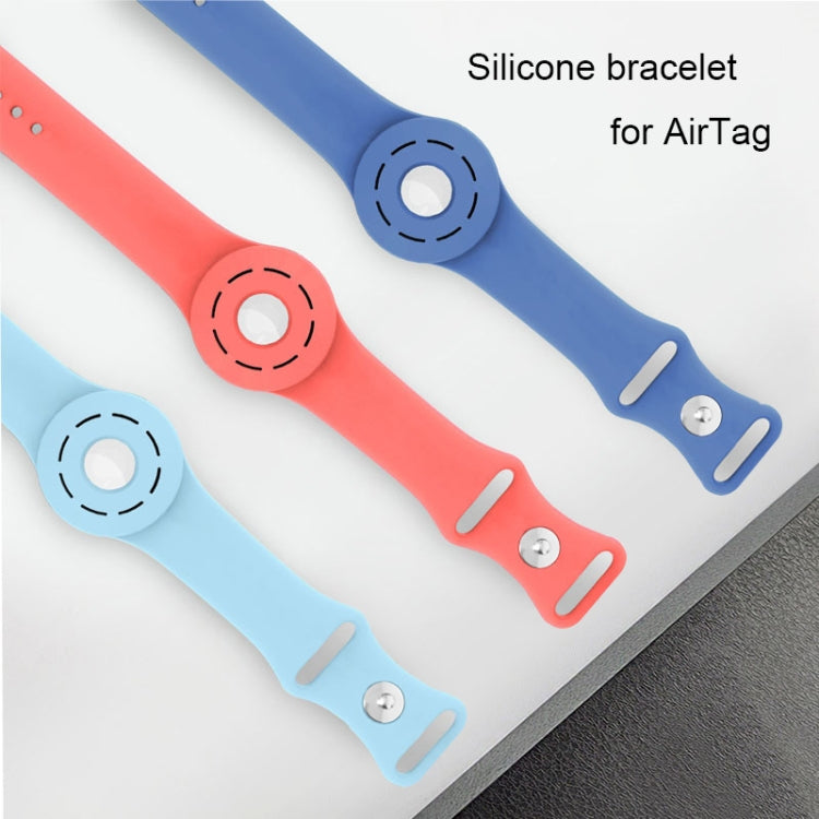 สายรัดข้อมือซิลิโคนกันรอยขีดข่วนและกันกระแทก พร้อมเคสป้องกัน สำหรับ AirTag