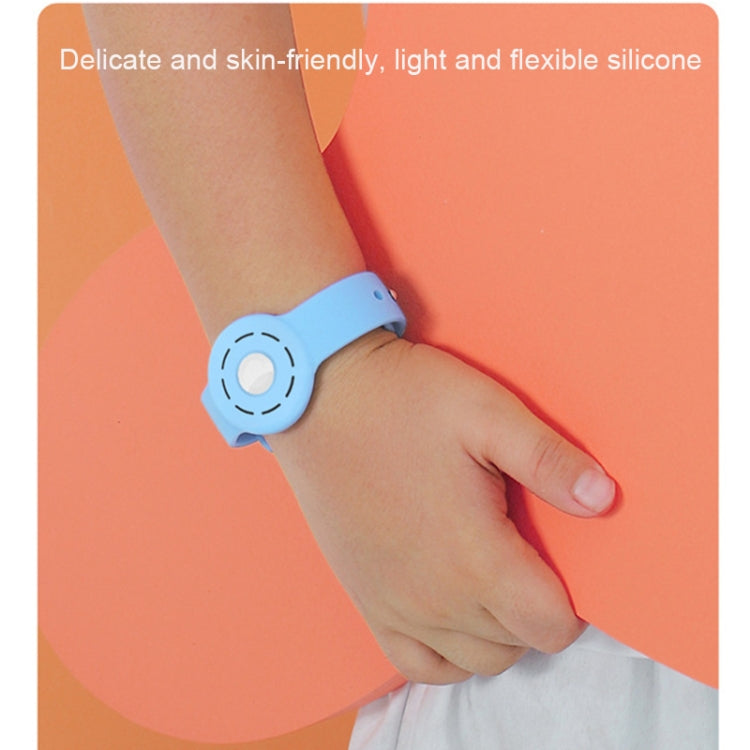 สายรัดข้อมือซิลิโคนกันรอยขีดข่วนและกันกระแทก พร้อมเคสป้องกัน สำหรับ AirTag