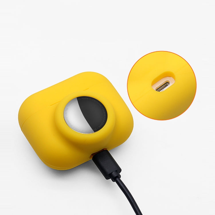 ปลอกซิลิโคนกันกระแทกแบบครอบคลุมเต็มรูปแบบ 2 ใน 1 สำหรับ AirPods Pro / AirTag