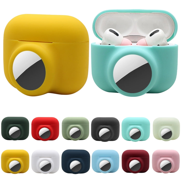 ปลอกซิลิโคนกันกระแทกแบบครอบคลุมเต็มรูปแบบ 2 ใน 1 สำหรับ AirPods Pro / AirTag