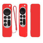 เคสซิลิโคนป้องกันพร้อมสายคล้องสำหรับรีโมท Apple TV 4K รุ่นที่ 4 Siri