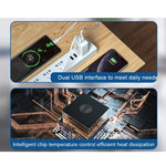 WK WP-U56 ที่ชาร์จเดินทางแบบชาร์จเร็ว USB คู่ 2A, อะแดปเตอร์ไฟ, ปลั๊ก EU