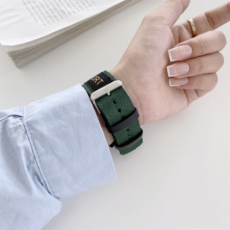 สายรัดข้อมือไนลอนสำรอง สำหรับ Apple Watch Series 7 ขนาด 41 มม. / & 6 & SE & 5 & 4 ขนาด 40 มม., สำหรับ Apple Watch Series 7 ขนาด 45 มม. / & 6 & SE & 5 & 4 ขนาด 44 มม.